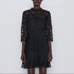 ZARA TIERED LACE DRESS